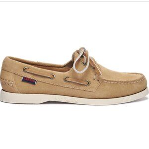 LIKE NEW Sebago Portland Rough Out Woman's Boat Shoe, Size 10, Beige Camel